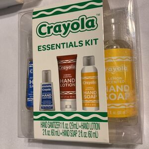 Crayola Essentials Kit: hand sanitizer, hand lotion and soap. NWT